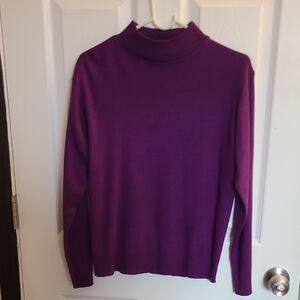 Purple Turtleneck Sweater